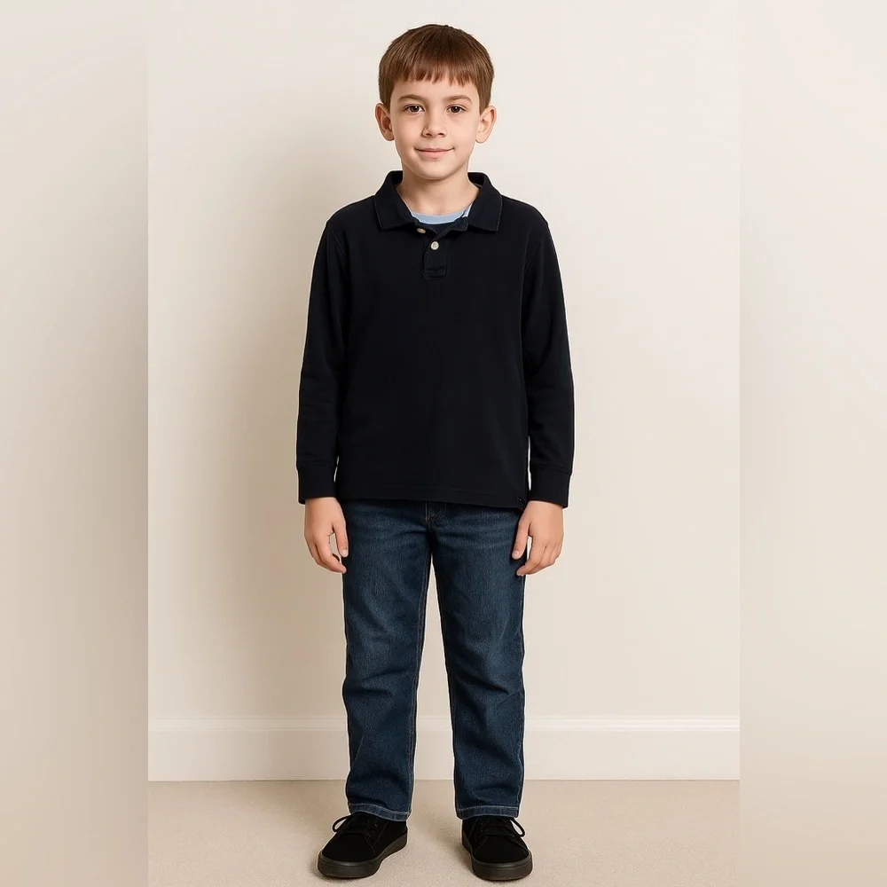 Gymboree Blue Polo Shirt with Classic Collar and Relaxed Fit